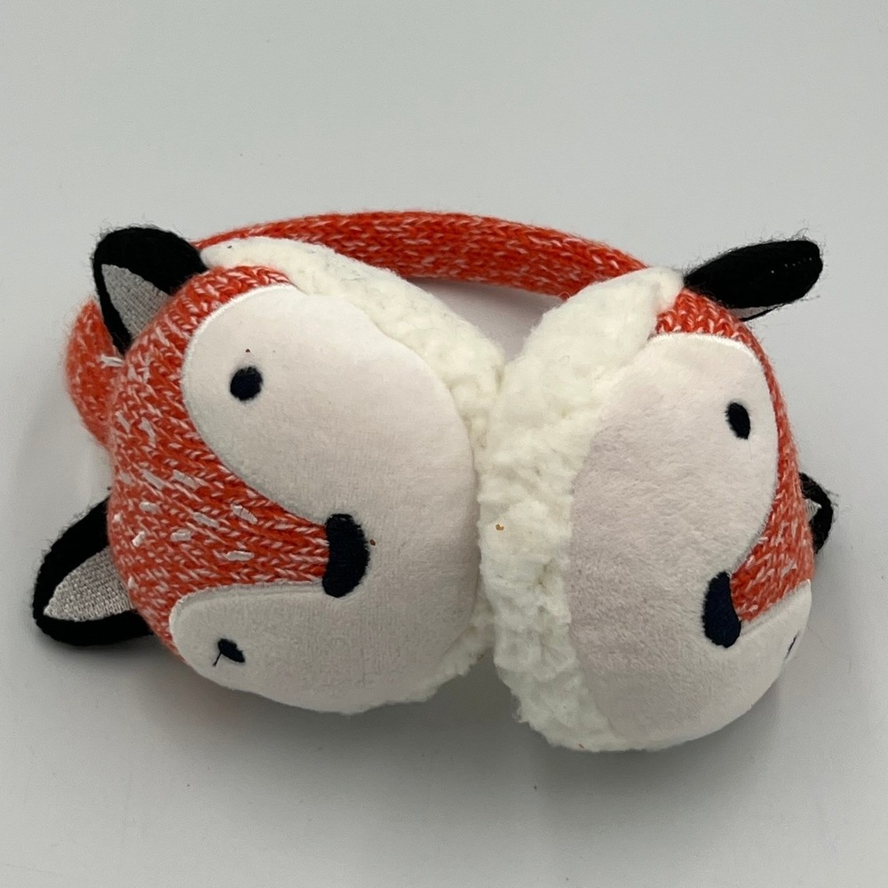 Gertex Earmuffs Kids One Size Orange Brand New Fox Animal Ear Faux Fur Lining